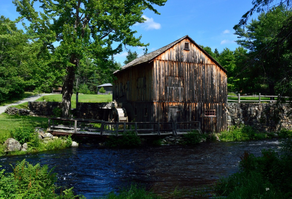 Water-Powered Sawmill and stream